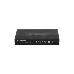 EdgeRouter 4 con 3 Ptos 10/100/1000 Mbps + 1 puerto SFP con funciones avanzadas de ruteo