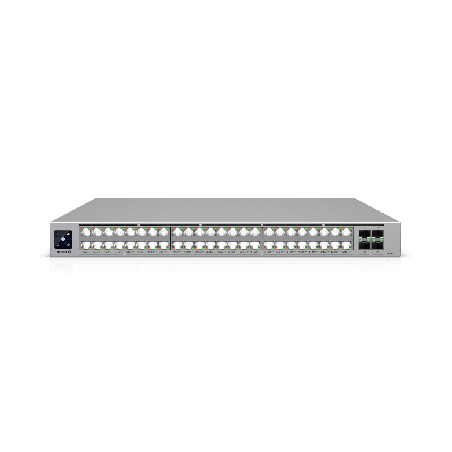 Enterprise Campus 48 PoE Switch Empresarial EtherlightingPoE+++ Capa 3 de 48 Ptos 32 x 10 GbE y 16 x 2.5 GbE y 4 Ptos SFP28 de 2