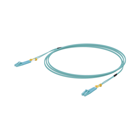 Jumper de Fibra optica Multimodo LC-LC Duplex 10 G 50/125 OM3 Color Aqua 3 Metros 9.84 Pies