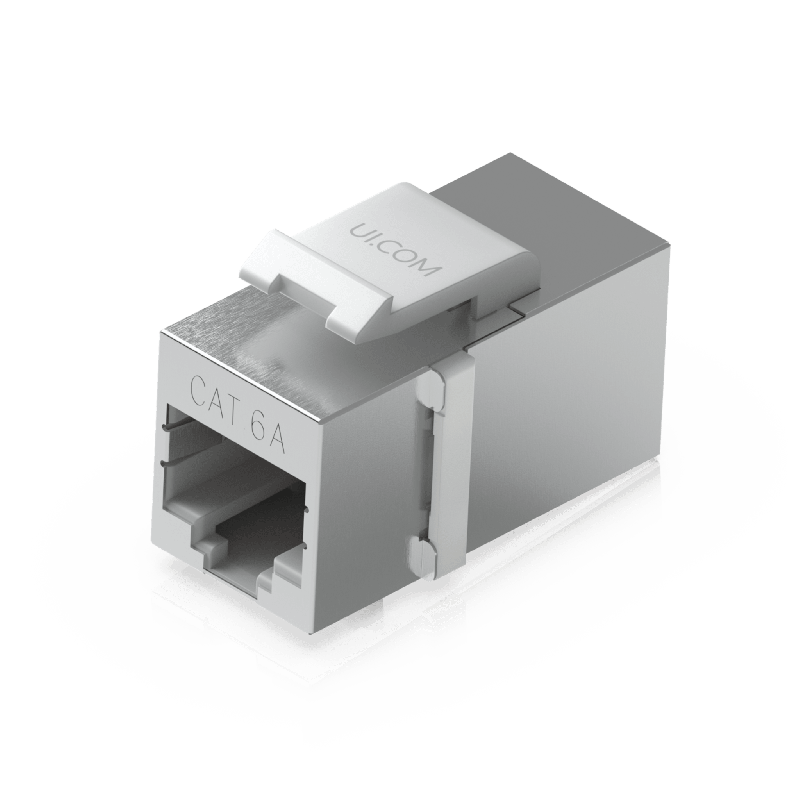 Keystone Coupler Cat6A Pass-Through Cable Ethernet Preterminado InstalaciOn Snap-In en Patch Panel Paquete con 12 Piezas