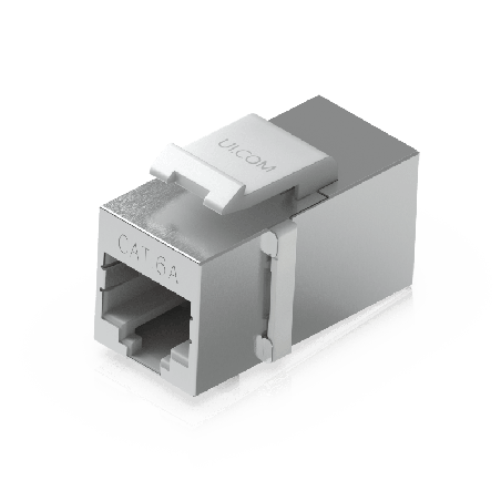 Keystone Coupler Cat6A Pass-Through Cable Ethernet Preterminado InstalaciOn Snap-In en Patch Panel Paquete con 12 Piezas