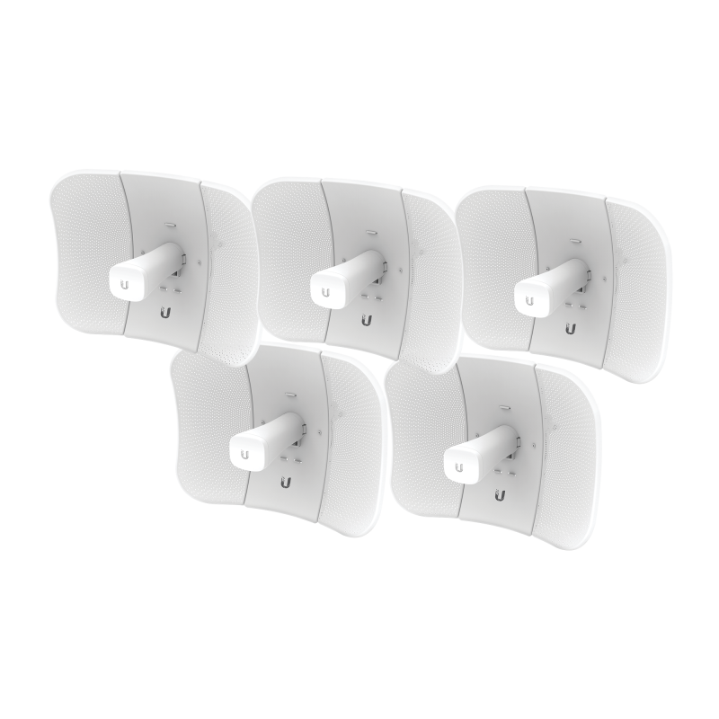 Kit de 5 LiteBeam 2x2 MIMO airMAX AC GEN2 CPE hasta 450 Mbps 5 GHz 5150 - 5875 MHz con antena integrada de 23 dBi