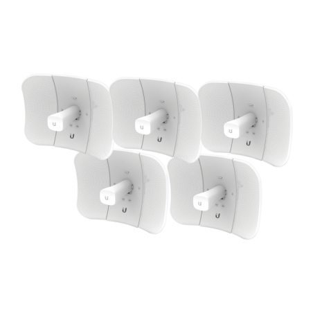 Kit de 5 LiteBeam 2x2 MIMO airMAX AC GEN2 CPE hasta 450 Mbps 5 GHz 5150 - 5875 MHz con antena integrada de 23 dBi