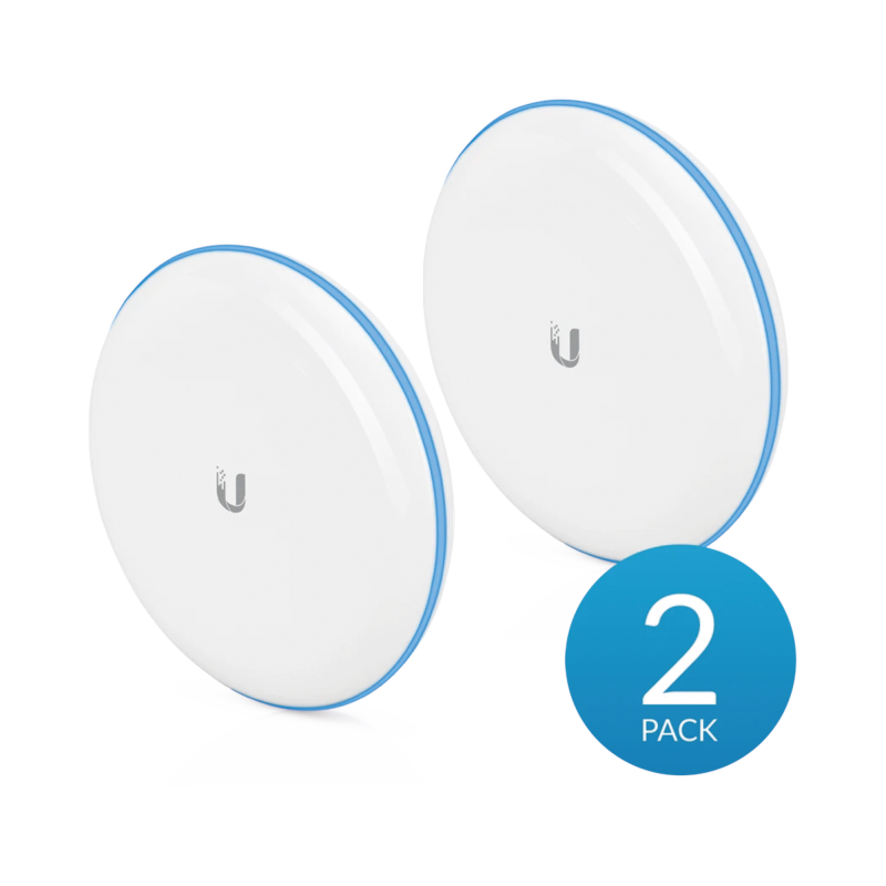 Kit UniFi Building Bridge de 1+ Gbps en 60 GHz con radio redundante en 5 GHz alcance de hasta 500 m