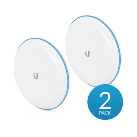 Kit UniFi Building Bridge de 1+ Gbps en 60 GHz con radio redundante en 5 GHz alcance de hasta 500 m