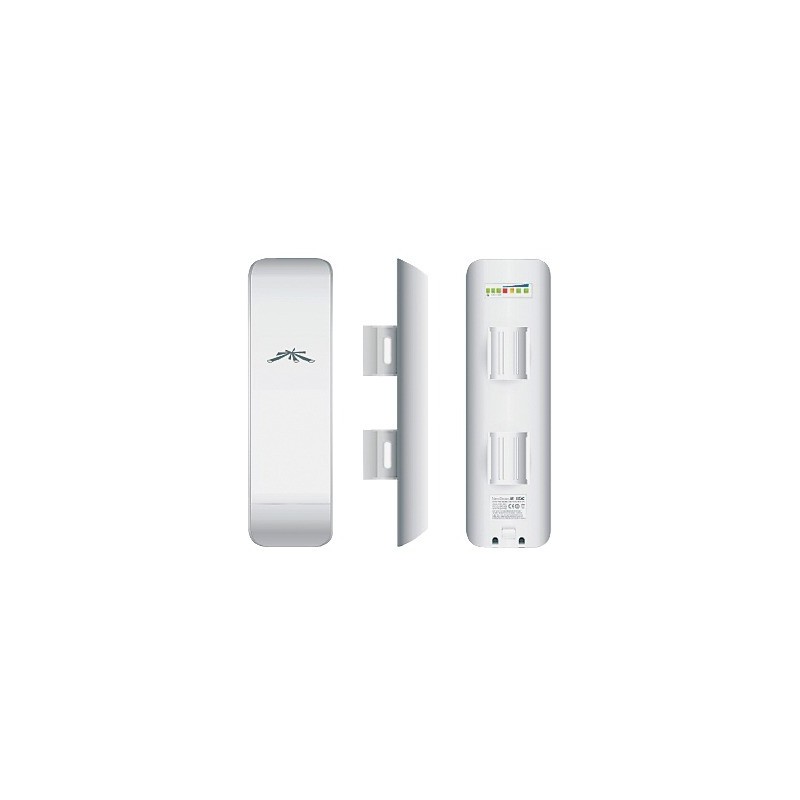 NanoStation airMAX M2 CPEhasta 150 Mbps frecuencia 2 GHz 2412-2462 MHz con antena integrada de 11 dBi