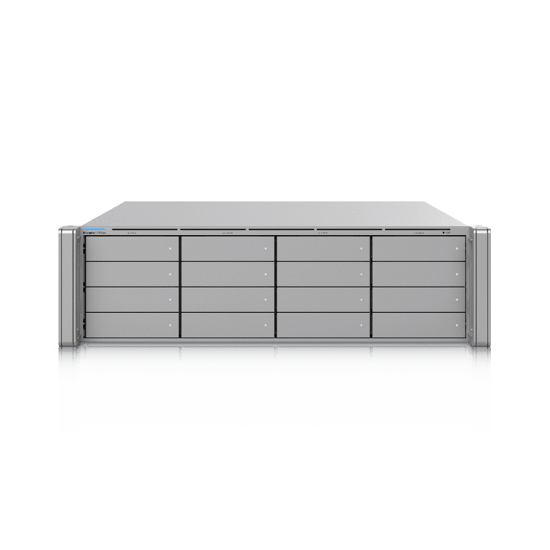 NVR Empresarial Core UniFi Protect 3U con 16 Bahias HDD/SSD 2.5/3.5 Soporte hasta 300 Camaras 4K o 500 Full HD Fuentes de Pode