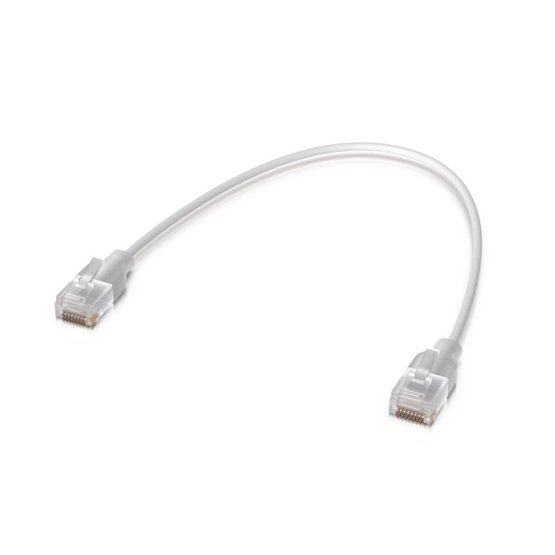 Pack de 24 Patchcords UniFi Etherlighting de 15 cm 5.91 Pulgadas hasta 10G / Soporta hasta PoE+++ / Conector RJ45 Transparente M