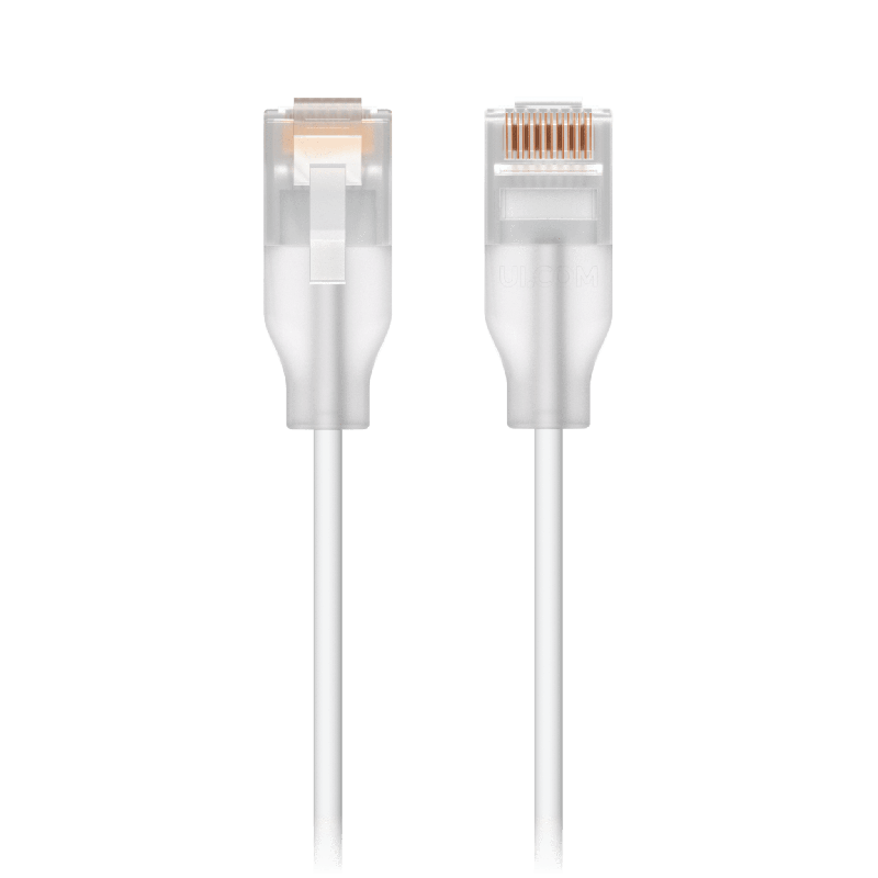 Patchcord UniFi Etherlighting de 1 Metro 3.28 Pies hasta 10GbE / Soporta hasta PoE+++ / Conector RJ45 Transparente Mejores Efect