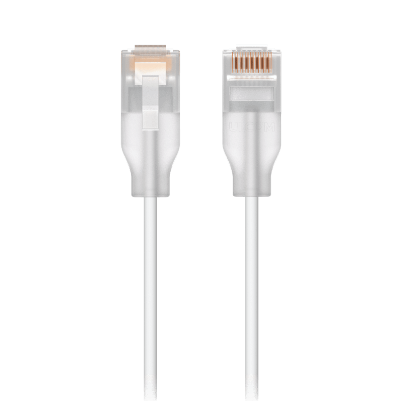Patchcord UniFi Etherlighting de 2 Metros 6.56 Pies hasta 10G / Soporta hasta PoE+++ / Conector RJ45 Transparente Mejores Efecto