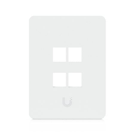 Placa de Pared Vertical Universal Keystone de 4 Ptos con Cubierta Pintable Acabado Personalizable Paquete con 4 Piezas