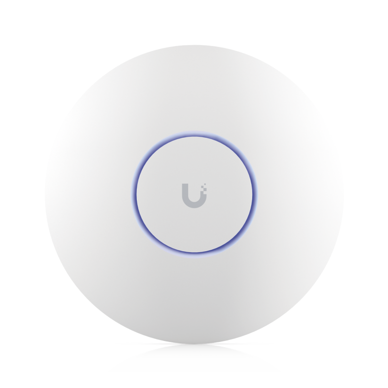 Punto de Acceso UniFi WiFi 6E Enterprise alta densidad hasta 600 usuarios Mu-MIMO 4x4 bandas 2.4/5/6 Ghz 1 puerto RJ45 2.5G POE+