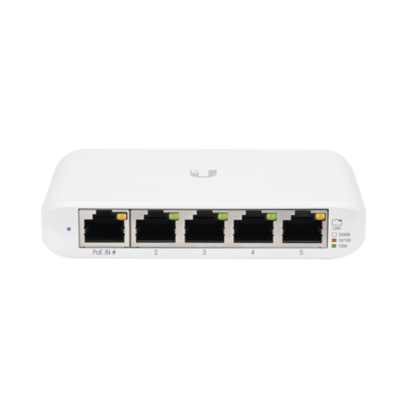 Switch UniFi Administrable Compacto de 5 Ptos 10/100/1000 Mbps soporta entrada de PoE 802.3af/at