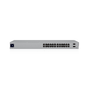 Switch UniFi Capa 2 / 24 Ptos Gigabit / 16 Ptos PoE+ 802.3af/at / 95W Total / 2 Ptos SFP 1G / Pantalla LCM / Sin Ventilador