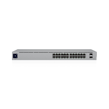 Switch UniFi Capa 2 / 24 Ptos Gigabit / 16 Ptos PoE+ 802.3af/at / 95W Total / 2 Ptos SFP 1G / Pantalla LCM / Sin Ventilador