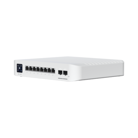 Switch UniFi Pro 8 PoE Administrable Capa 3 8 Ptos GbE / 6 Ptos POE+ af/at y 2 Ptos POE++ 802.3bt / 2 Ptos SFP+ 10G / 120W de pr