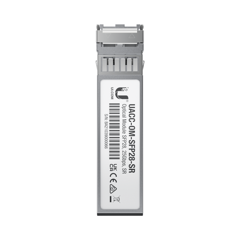 Transceptor de fibra Optica multimodo SFP28 hasta 25 Gbps con 2 conectores LC hasta 100 mts