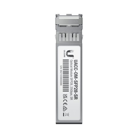 Transceptor de fibra Optica multimodo SFP28 hasta 25 Gbps con 2 conectores LC hasta 100 mts