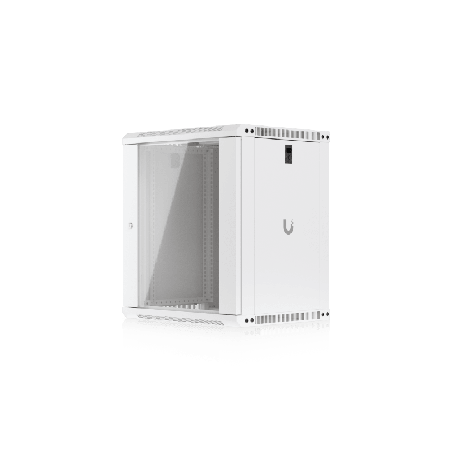 UACC Rack Cabinet 12U 550 x 450 mm - Gabinete Cerrado Montaje en Pared con Puerta de Vidrio Templado Totalmente Ensamblado con V