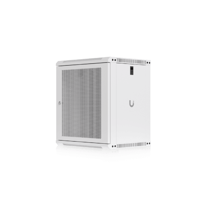 UACC Rack Cabinet 12U 550x 450 mm - Gabinete Cerrado Montaje en Pared con Puerta Frontal Perforada Totalmente Ensamblado con Ven