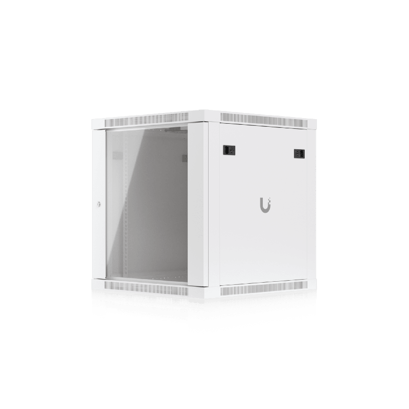 UACC Rack Cabinet 12U 598 x 600 mm - Gabinete Cerrado Montaje en Pared con Puerta Frontal de Vidrio Templado Totalmente Ensambla