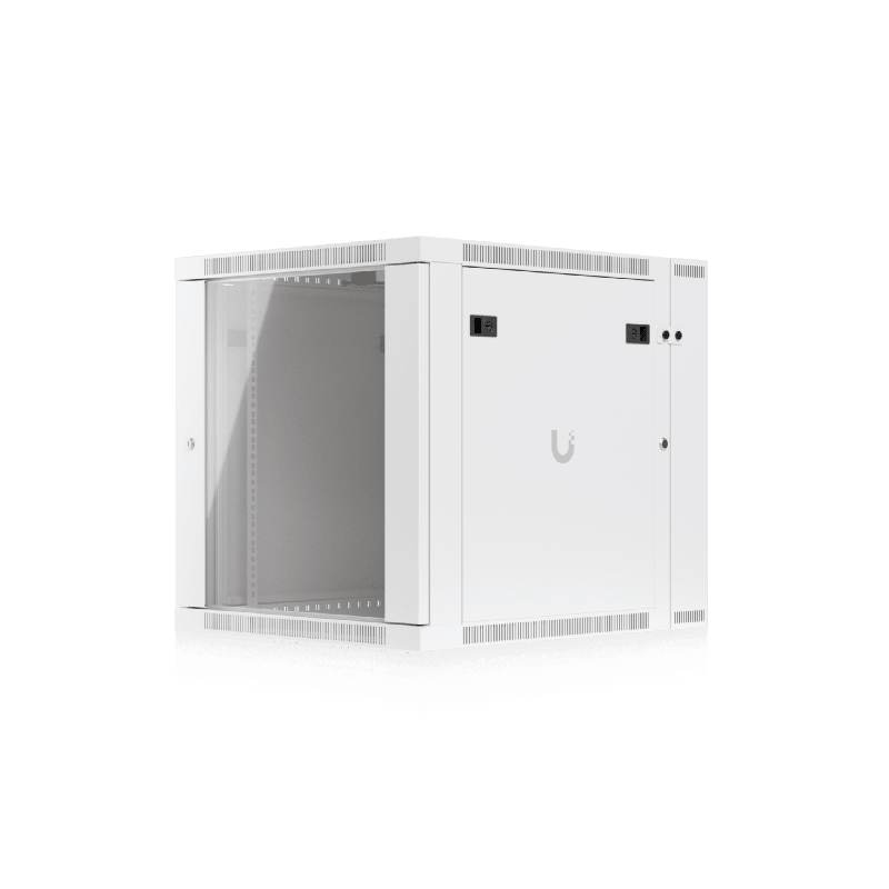 UACC Rack Cabinet 12U 600 x 703 mm - Gabinete Cerrado Montaje en Pared con Puerta Frontal de Vidrio Templado Puerta Trasera Abat