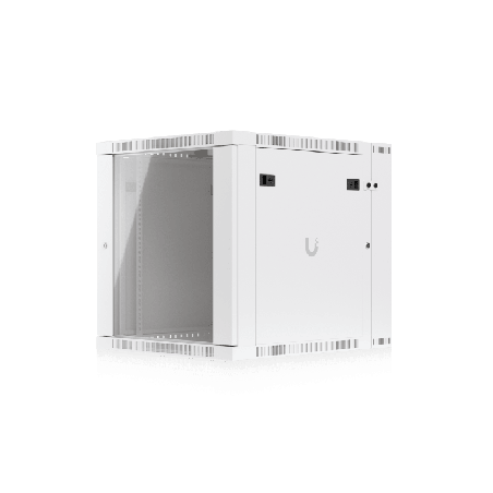 UACC Rack Cabinet 12U 600 x 703 mm - Gabinete Cerrado Montaje en Pared con Puerta Frontal de Vidrio Templado Puerta Trasera Abat