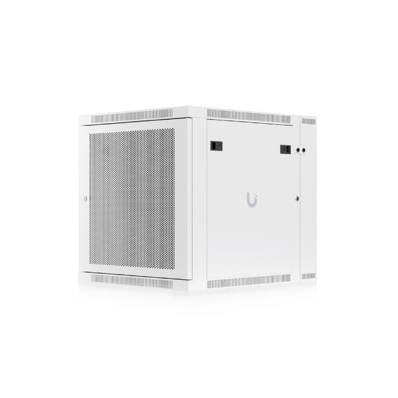 UACC Rack Cabinet 12U 600 x 703 mm - Gabinete Cerrado Montaje en Pared con Puerta Frontal Perforada Puerta Trasera Abatible Swin