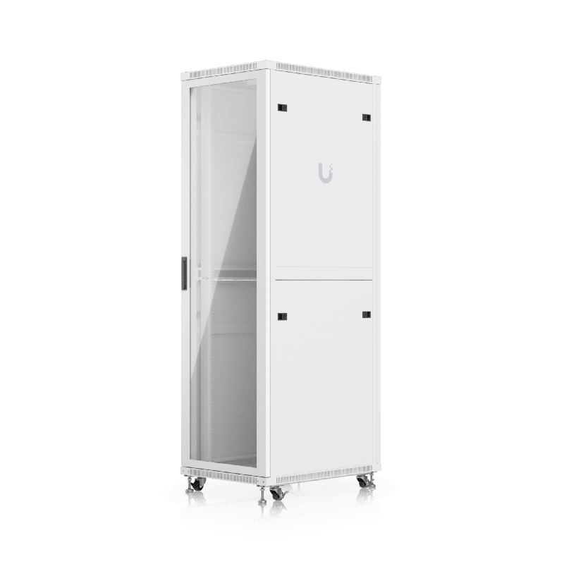 UACC Rack Cabinet 42U 600 a800 mm Gabinete de Piso Totalmente Ensamblado con Ventiladores Integrados Paneles Removibles Ruedas c
