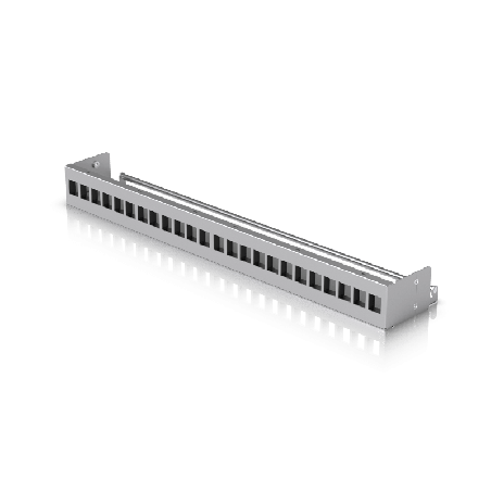 UACC Rack Patch Panel Blank 24 Ptos - Panel Patch Keystone 1U con Barra de GestiOn de Cables y Estetica Uniforme