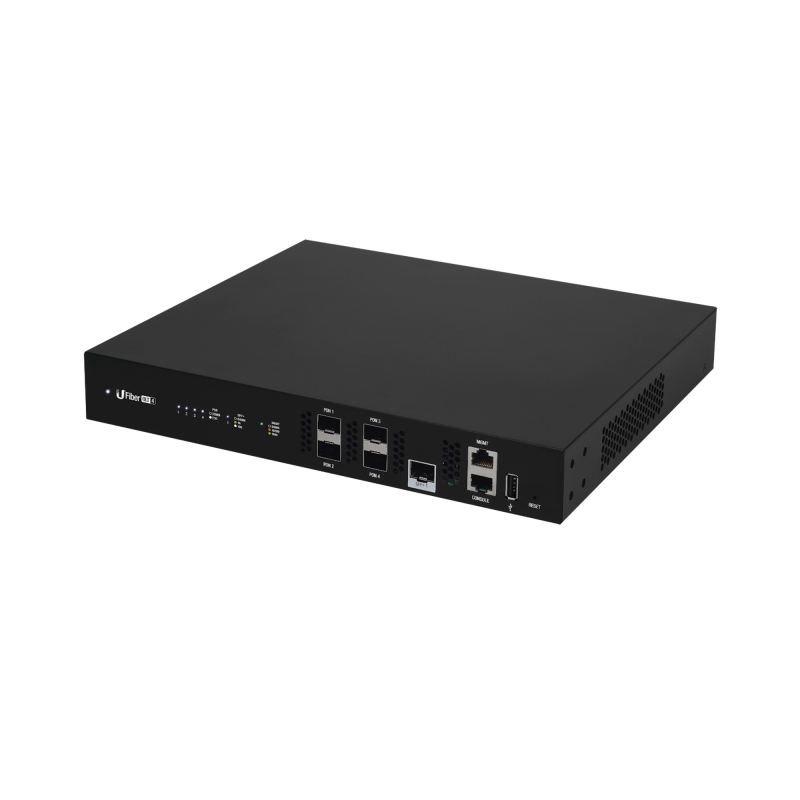 UFiber GPON OLT Terminal de linea Optica hasta 512 ONUs concurrentes con 4 Ptos SFP GPON + 1 Ptos SFP+ 10 G