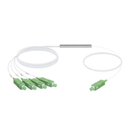 UFiber Splitter Divisor optico PLC 1 x 4 con conectores SC/APC