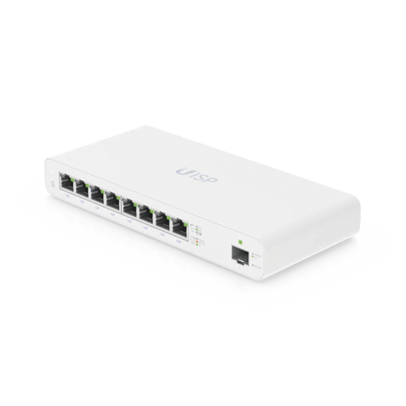UISP Switch Gigabit PoE Pasivo de Capa 2 con 8 Ptos Implementaciones MicroPoP
