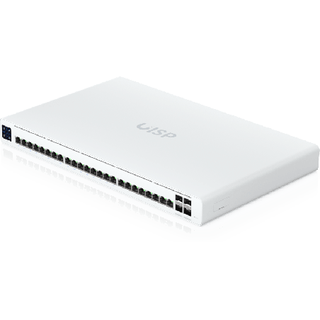 UISP Switch Pro Switch PoE de 220 W 27 V con 24 Ptos GbE 16 Ptos PoE Pasivo 27 V y 4 Ptos SFP+ 10G