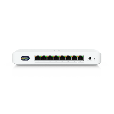 UniFi Device Bridge Switch UDB-Switch Switch PoE+ Compacto con Ptos Multi-Gig 1 x 10 GbE y 7 x 2.5 GbE y Enlace Inalambrico WiFi