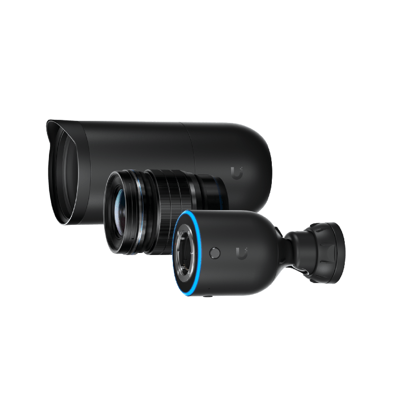 UniFi Protect AI DSLR Camara 4K PoE+ Interior/Exterior con Sensor de Alta Sensibilidad Lente Fija Gran Angular de 17 mm y Analit
