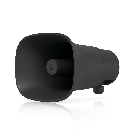 UniFi Protect AI Horn Speaker Altavoz IP 120 dB PoE+ Alerta AI Avanzada Montaje Pared Esquina y Poste IP66 Color Negro