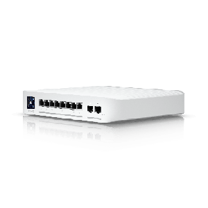 UniFi Switch Empresarial Capa 3 de 8 Ptos PoE 802.3af/at 2.5G + 2 Ptos 1/10G SFP+ 120W Pantalla Informativa
