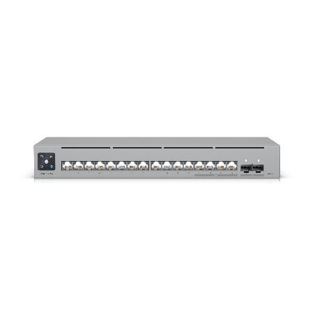 UniFi Switch Pro Max 16 con funciones Capa 3 16 Ptos EtherLight RGB / 4 Ptos 2.5 GbE y 12 Ptos GbE /2 Ptos SFP+ 10G /con pantall