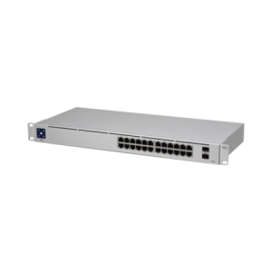 UniFi Switch USW-24 Capa 2 de 24 Ptos 10/100/1000 Mbps + 2 Ptos 1G SFP pantalla informativa