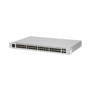 UniFi Switch USW-48-POE Capa 2 de 48 Ptos 32 Ptos PoE 802.3af/at + 16 Ptos Gigabit + 4 Ptos 1G SFP 195W pantalla informativa