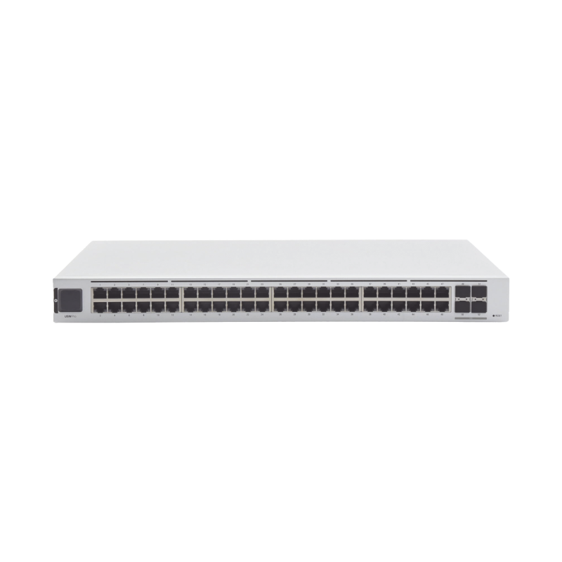 UniFi Switch USW-Pro-48 Capa 3 de 48 Ptos Gigabit RJ-45 + 4 Ptos 1/10G SFP+ pantalla informativa