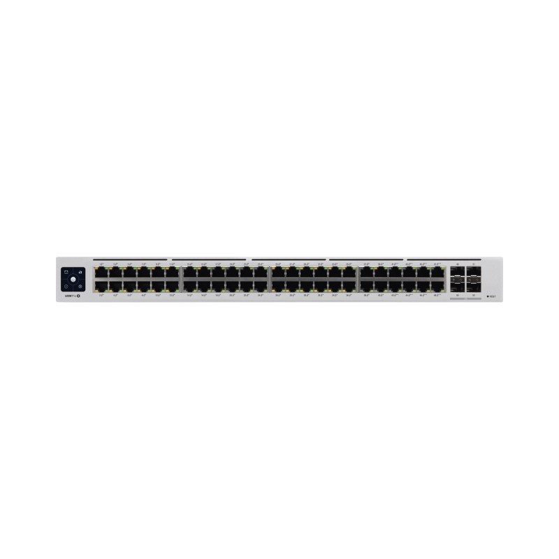 UniFi Switch USW-Pro-48-POE Gen2 Capa 3 de 48 Ptos PoE 802.3at/bt + 4 Ptos 1/10G SFP+ 600W pantalla informativa