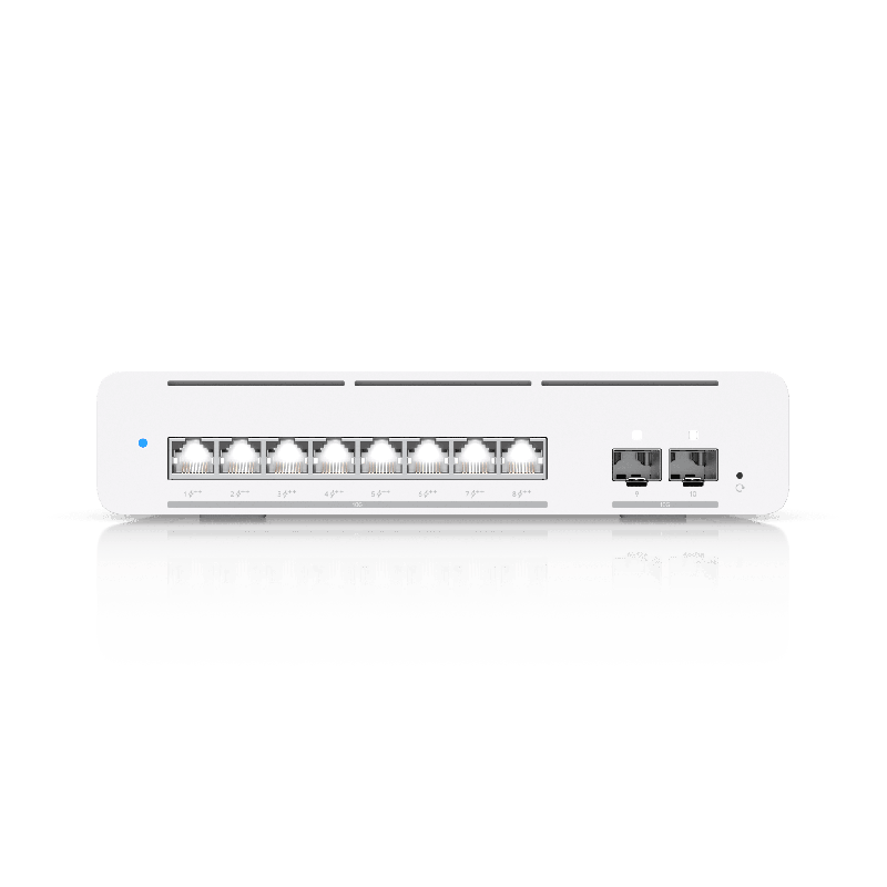 USW Pro XG 8 PoE Switch PoE++ Capa 3 Etherlightingde 8 Ptos 10GbE Todos PoE++ y 2 Ptos SFP+ con Disponibilidad PoE de 155W