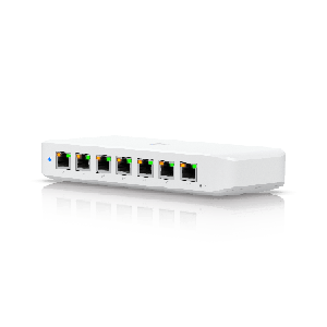 USW Ultra 210W Switch de 8 Ptos GbE 7 Ptos PoE+ y 1 Puerto Entrada PoE++ con Opciones de Montaje Versatiles