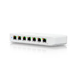 USW Ultra 60W Switch de 8 Ptos GbE 7 Ptos PoE+ y 1 Puerto Entrada PoE++ con Opciones de Montaje Versatiles
