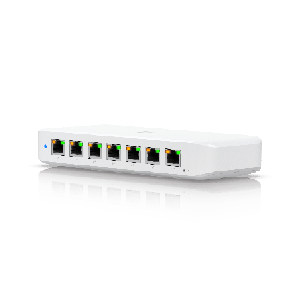 USW Ultra Switch de 8 Ptos GbE 7 Ptos PoE+ y 1 Puerto Entrada PoE++ con Opciones de Montaje Versatiles