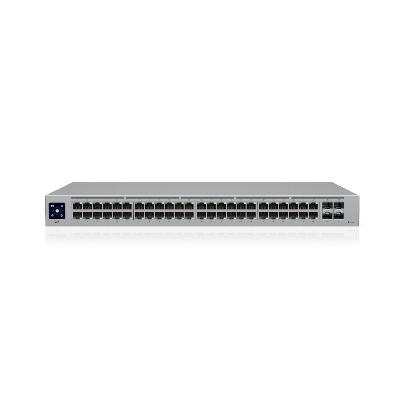 USW-48 Switch Layer 2 de 48 Ptos GbE + 4 Ptos SFP con Diseño Fanless Funcionamiento Totalmente Silencioso
