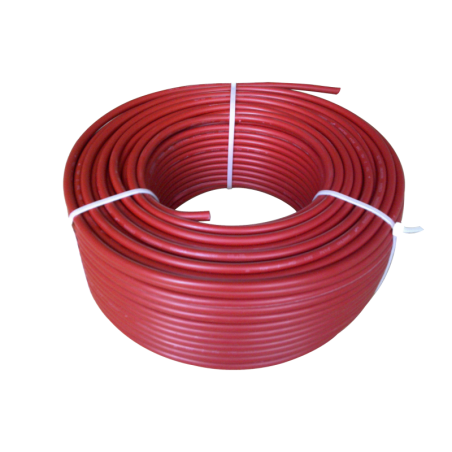 Bobina de 100 metros / Cable fotovoltaico / Rojo / Recubrimiento XLPE / 4mm / 12 AWG / Hasta 1,800 Vcc
