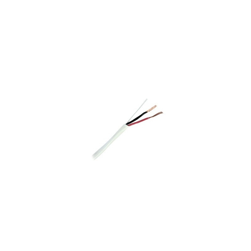 Bobina de 305 Metros (1000 Pies / 2 x 18 AWG / Cable / Blanco / Para Aplicaciones de Alarma / Audio / Control de Acceso / Certif